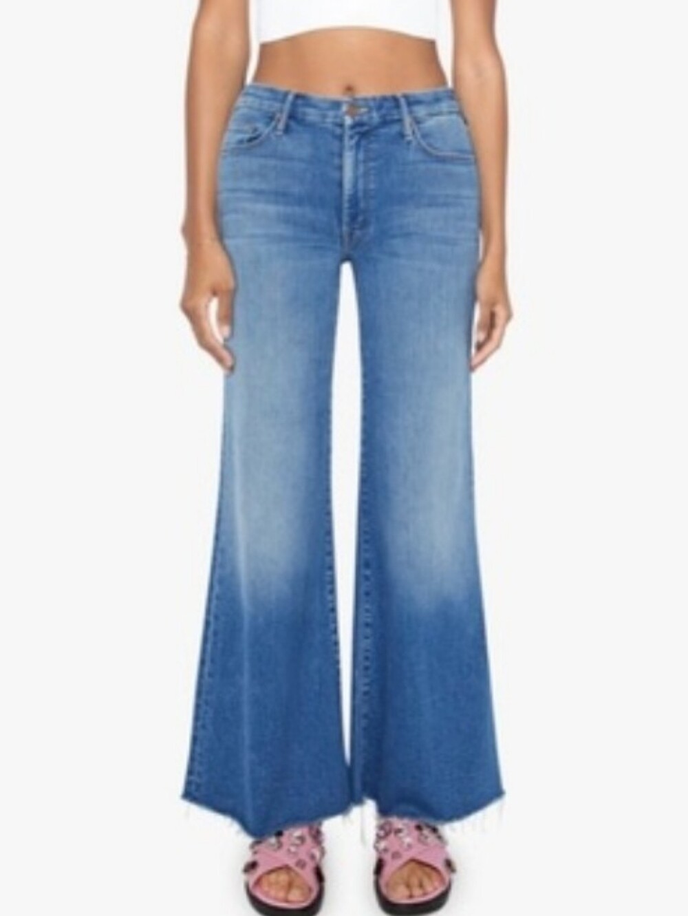 Mother Jeans Sz 25 Lil Roller Fray $298